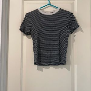 Black and white striped short sleeve